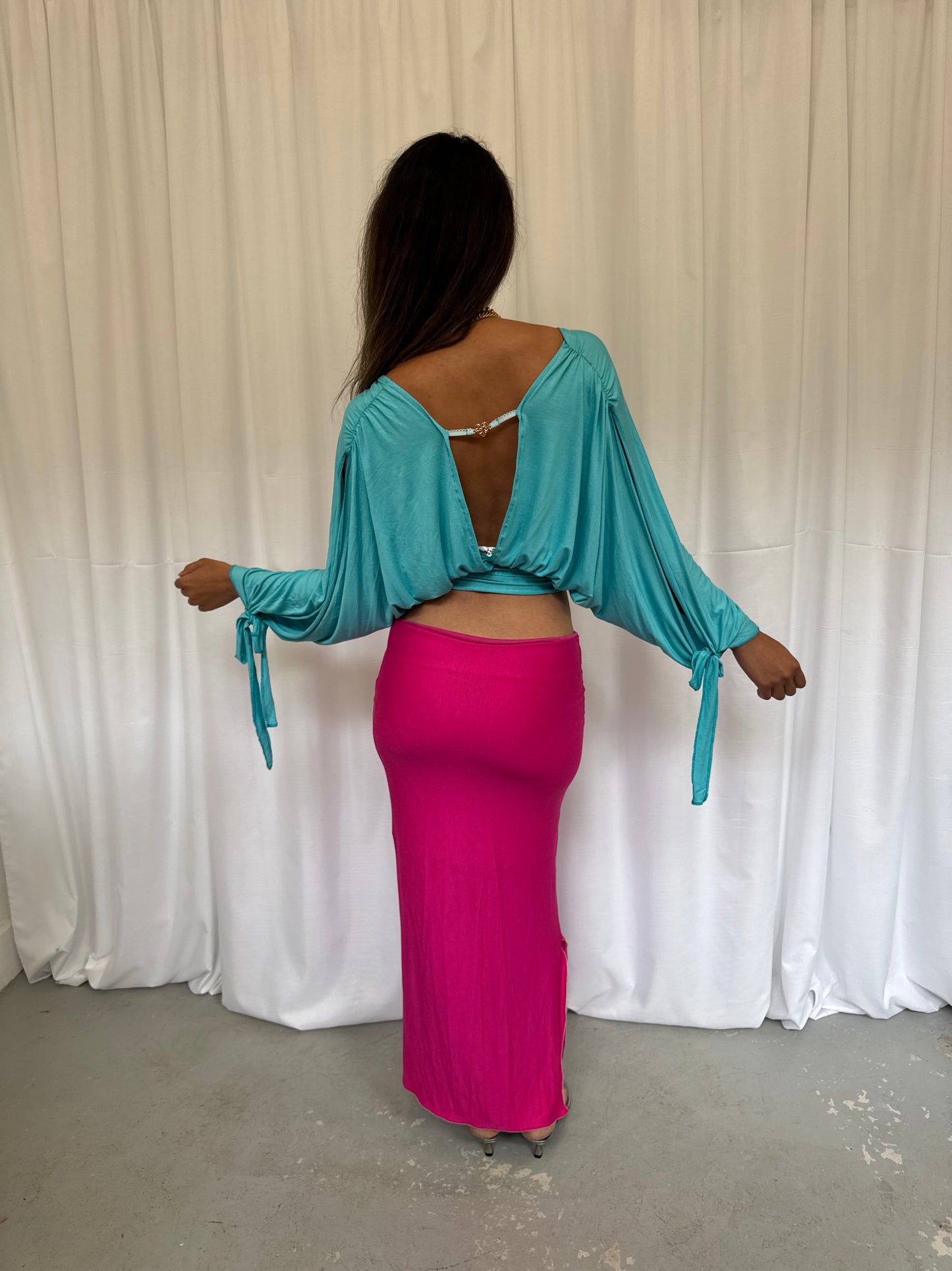 Hot Pink Maxi Skirt