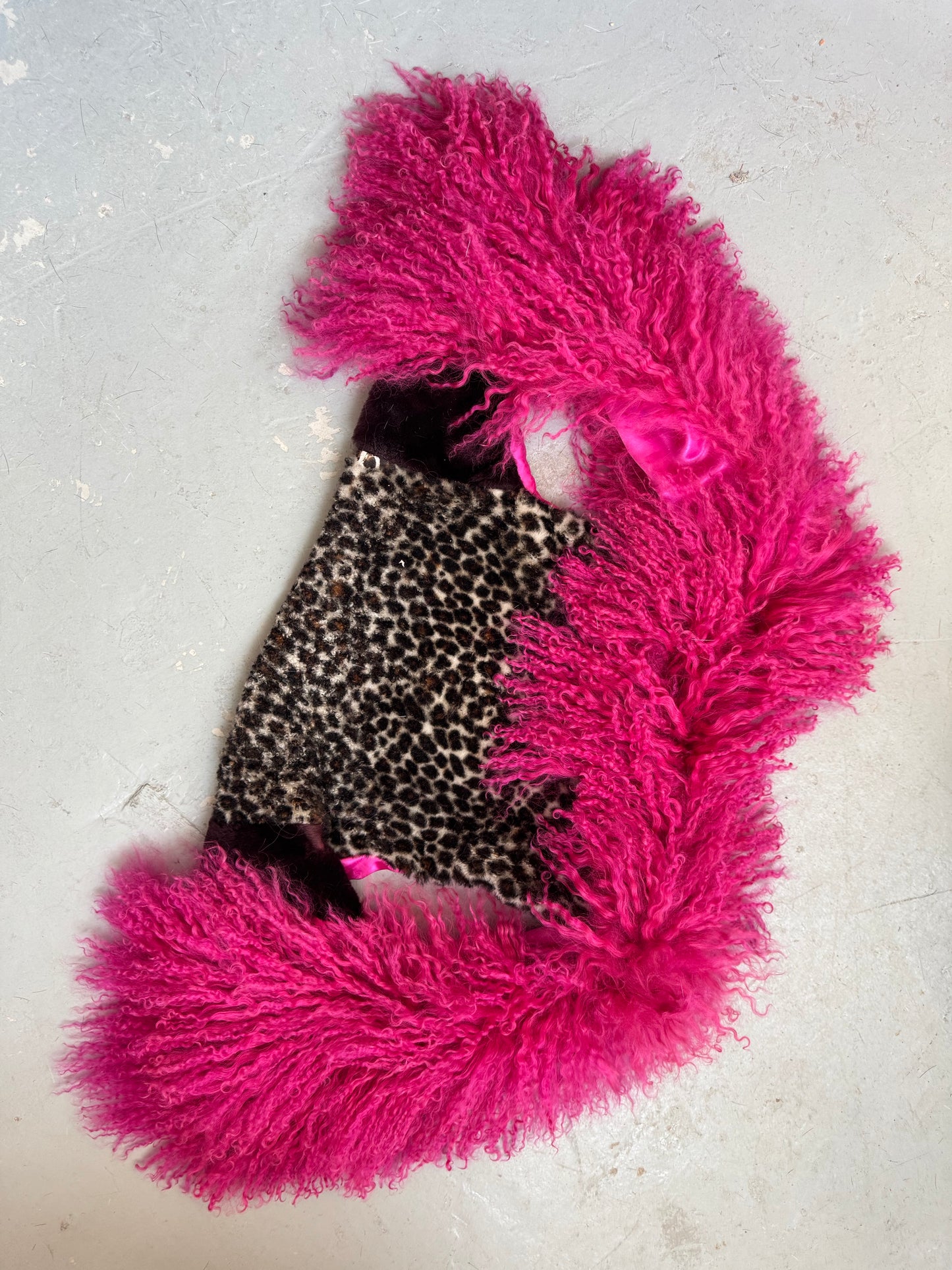 Pink Fluffy Patchwork Waistcoat