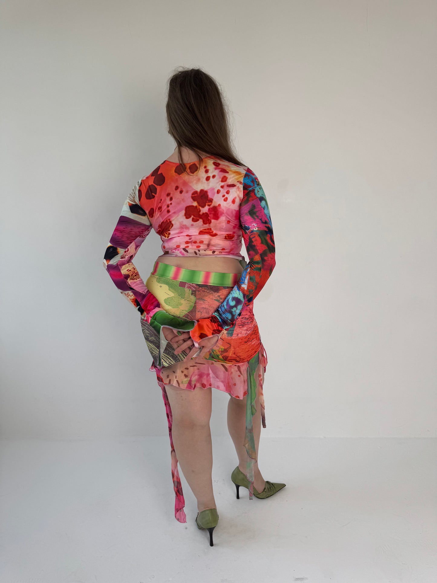 Patchwork Ruffle Skirt - Medium