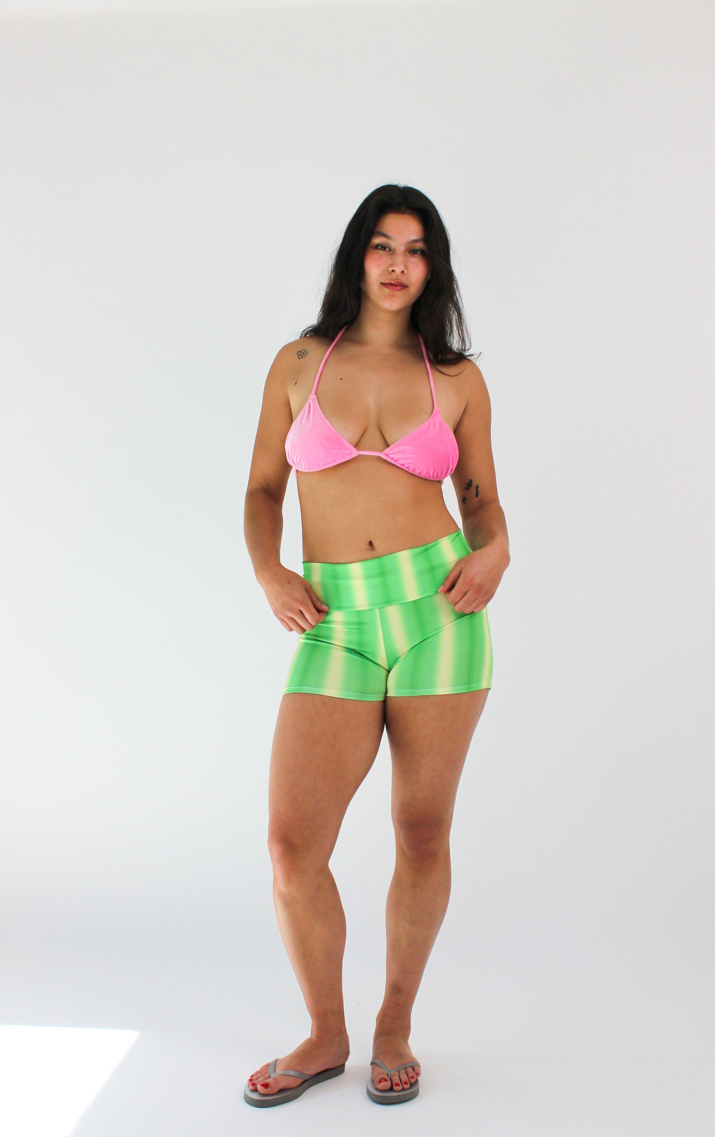 The Green Stripe Swim Shorts