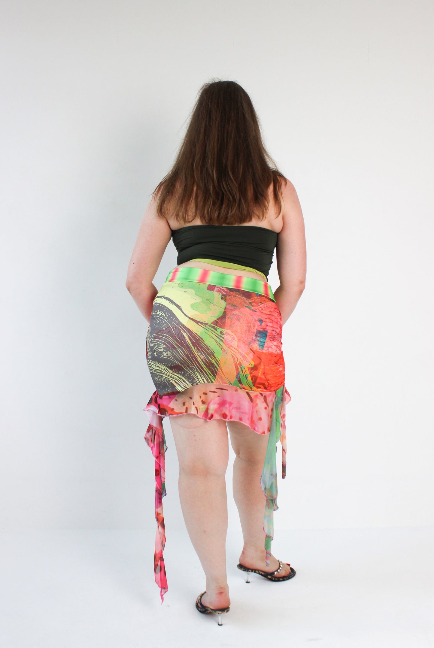 Patchwork Ruffle Skirt - Medium