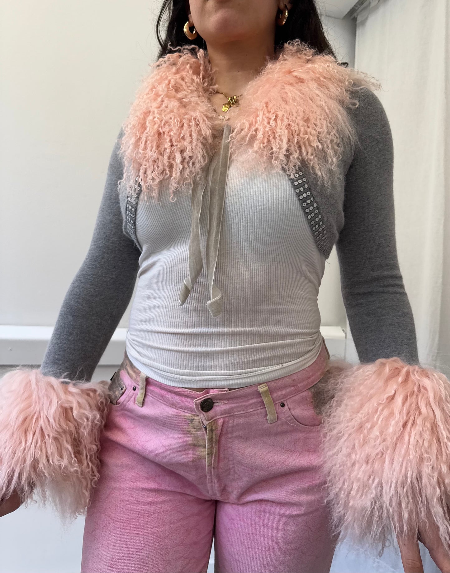 Grey Knit Bolero
