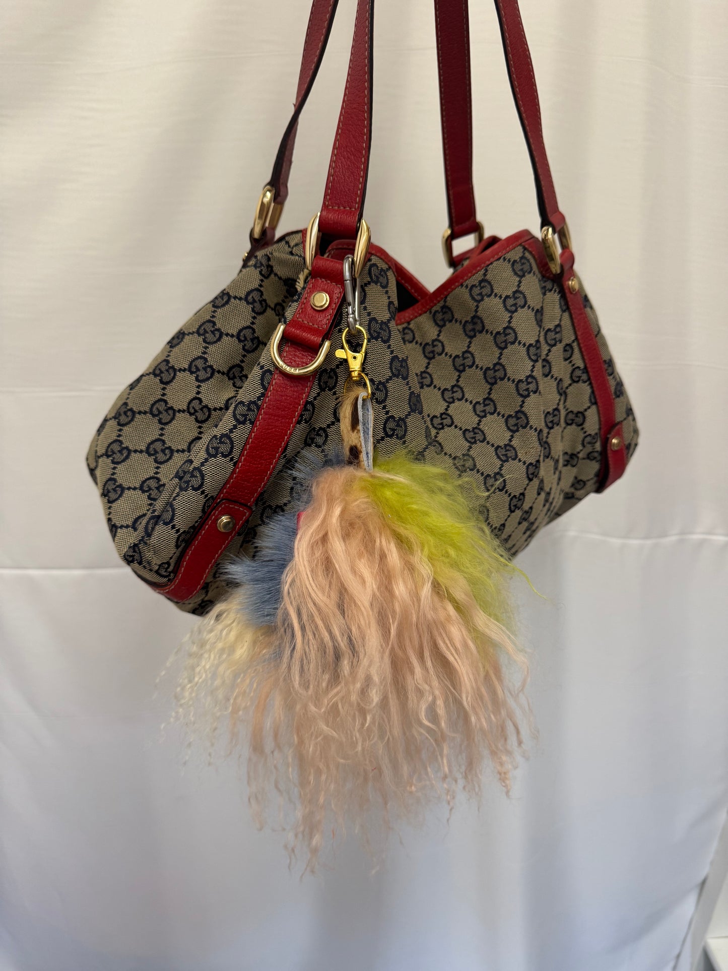 Green and Cream Mongolian Key Charm