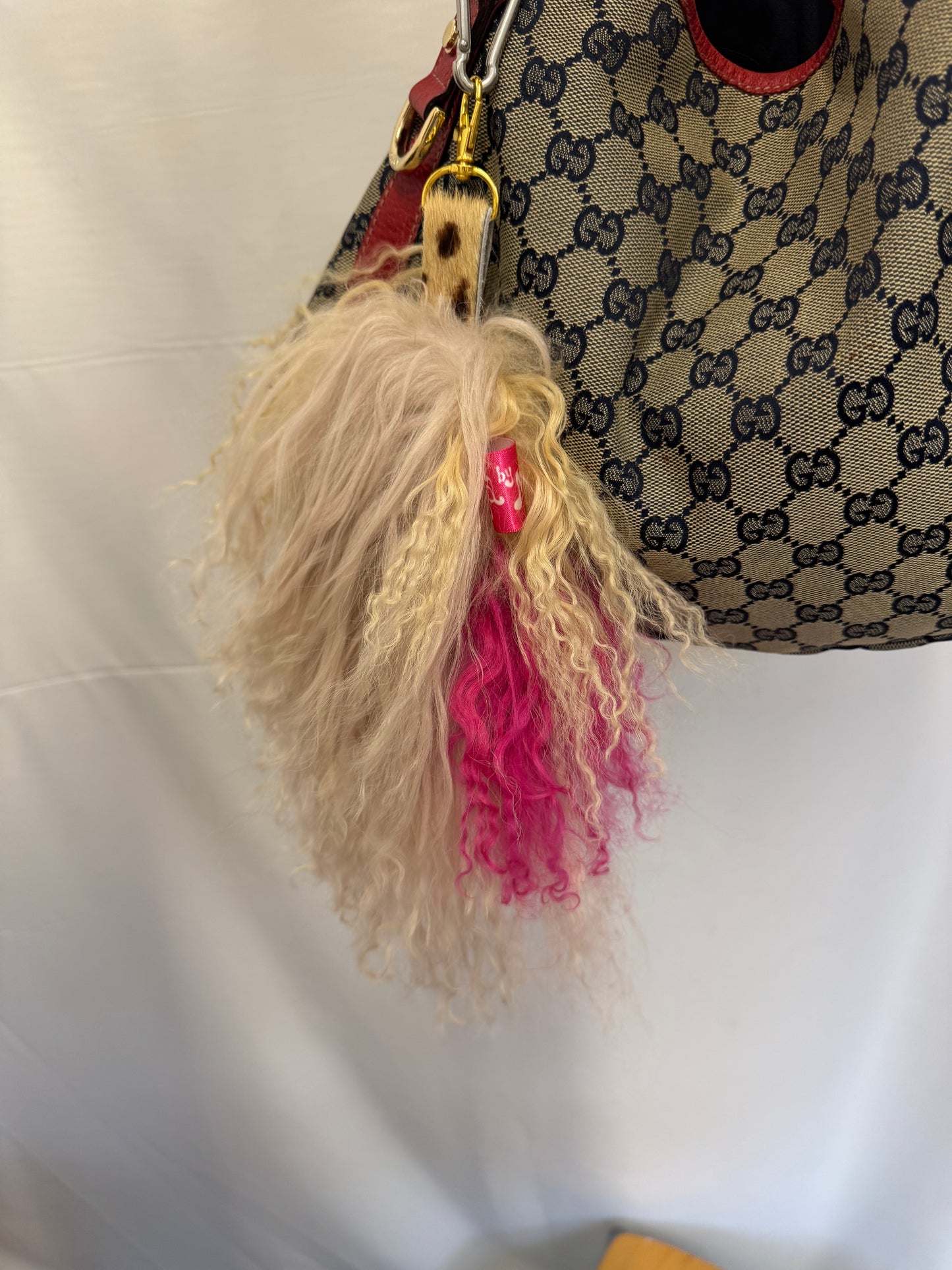 Pink and Cream Mongolian Key Charm