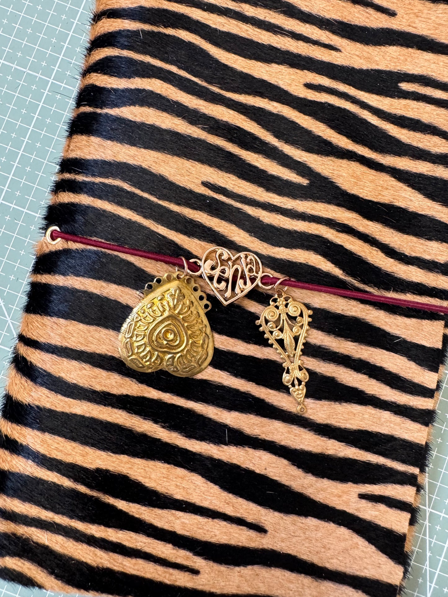 A5 Tri-Fold Zebra Print Leather Journal Cover