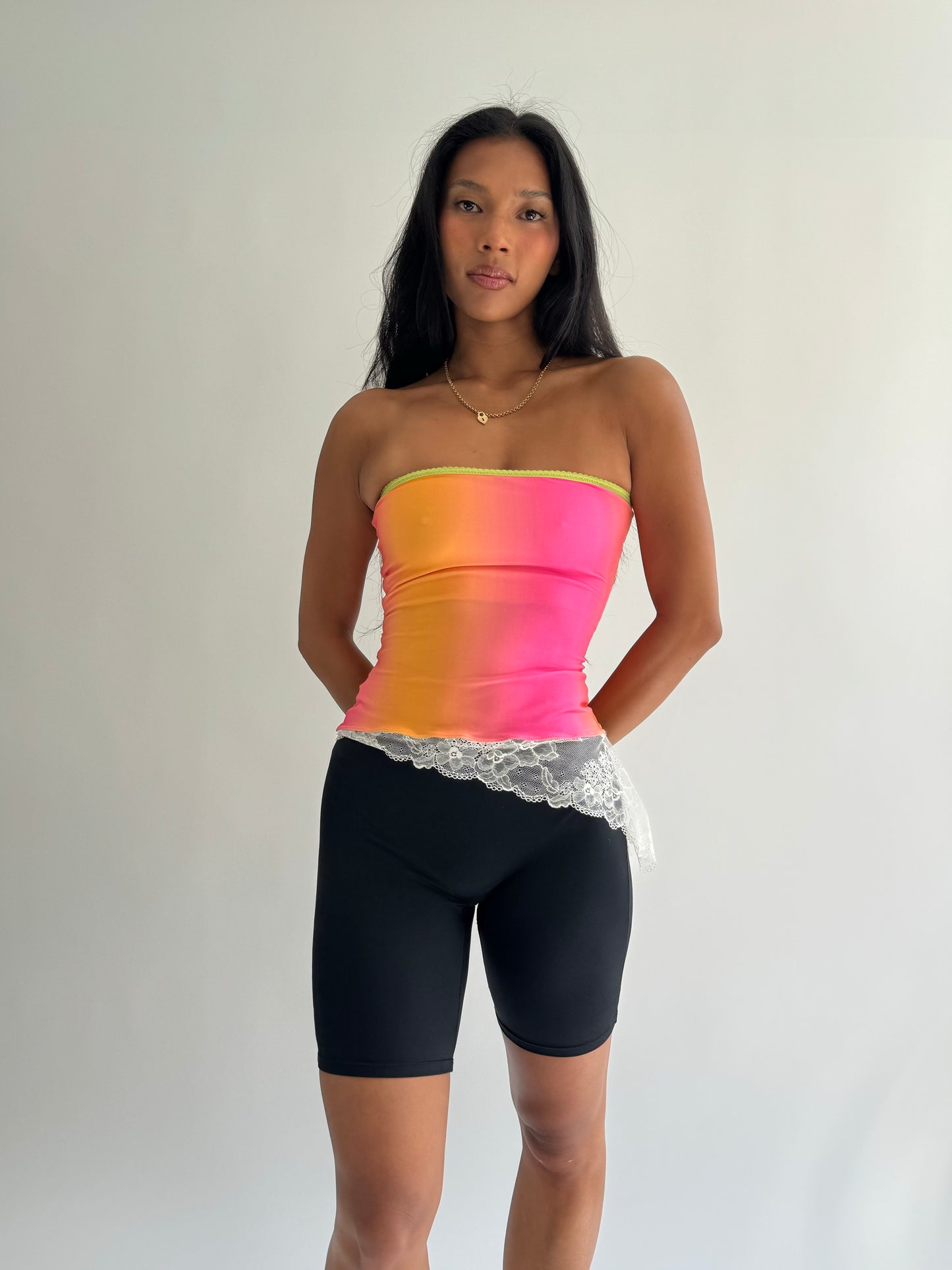 Ombre Lace Bandeau Top