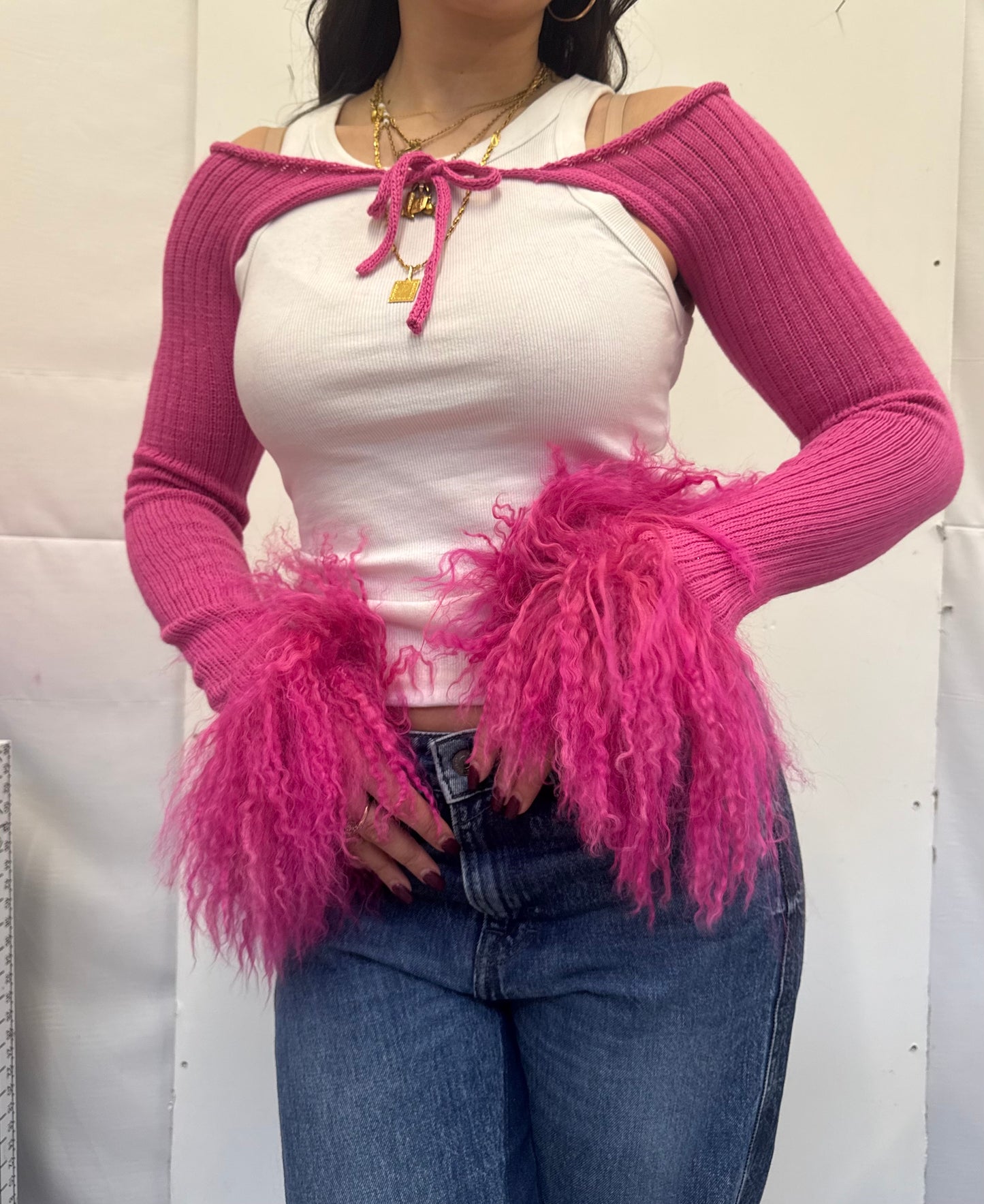 Hot Pink Cotton Sleeves - 1/1 piece