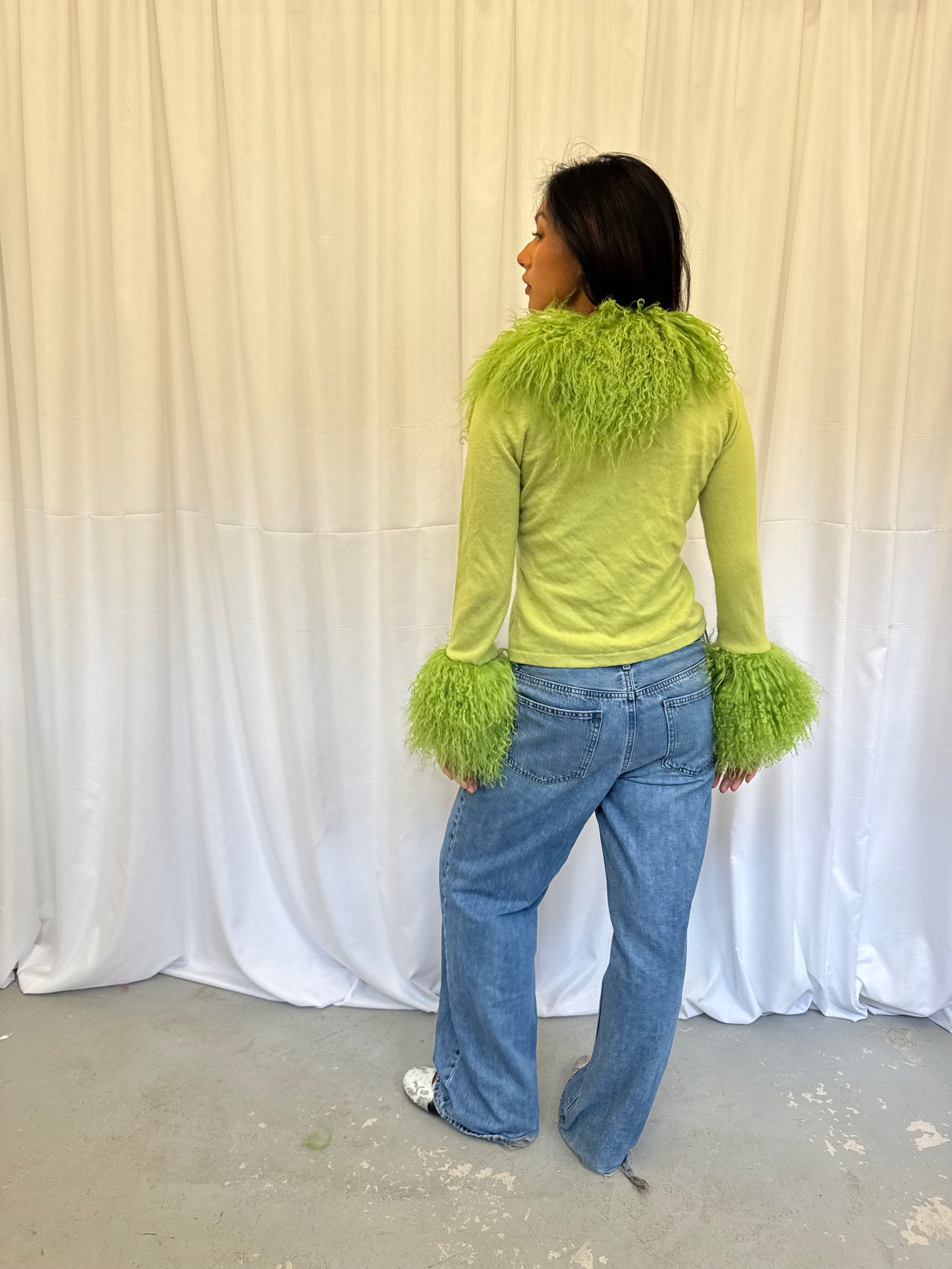Green Wool Cardigan
