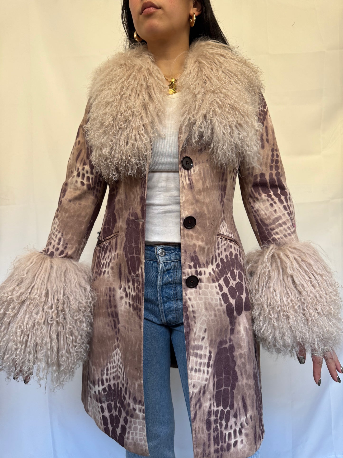 Animal Print Long Jacket