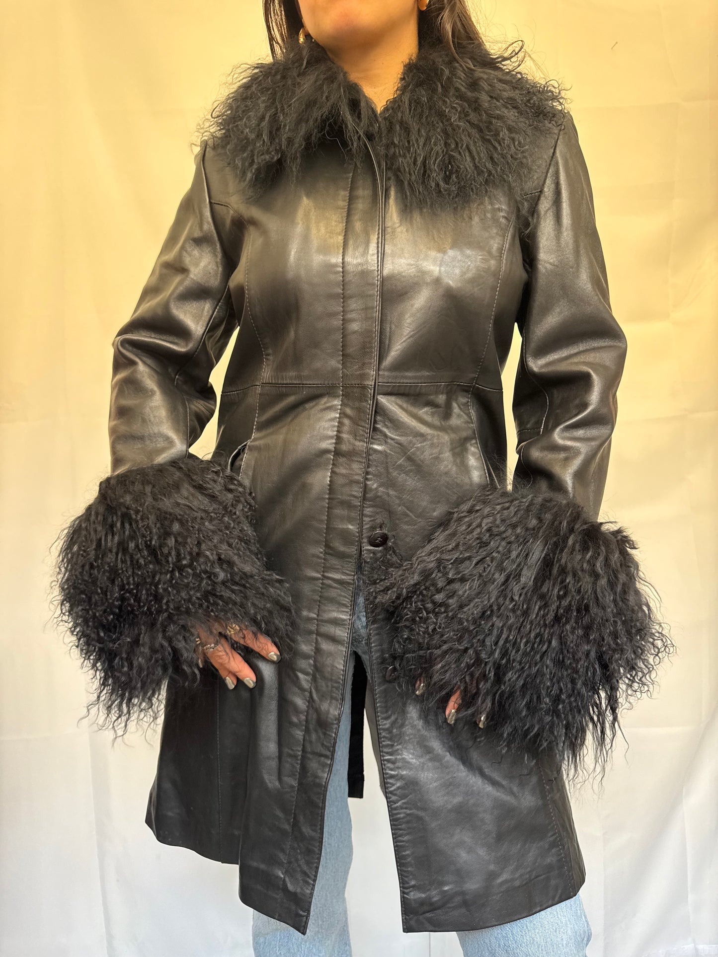 Long Black Leather Jacket