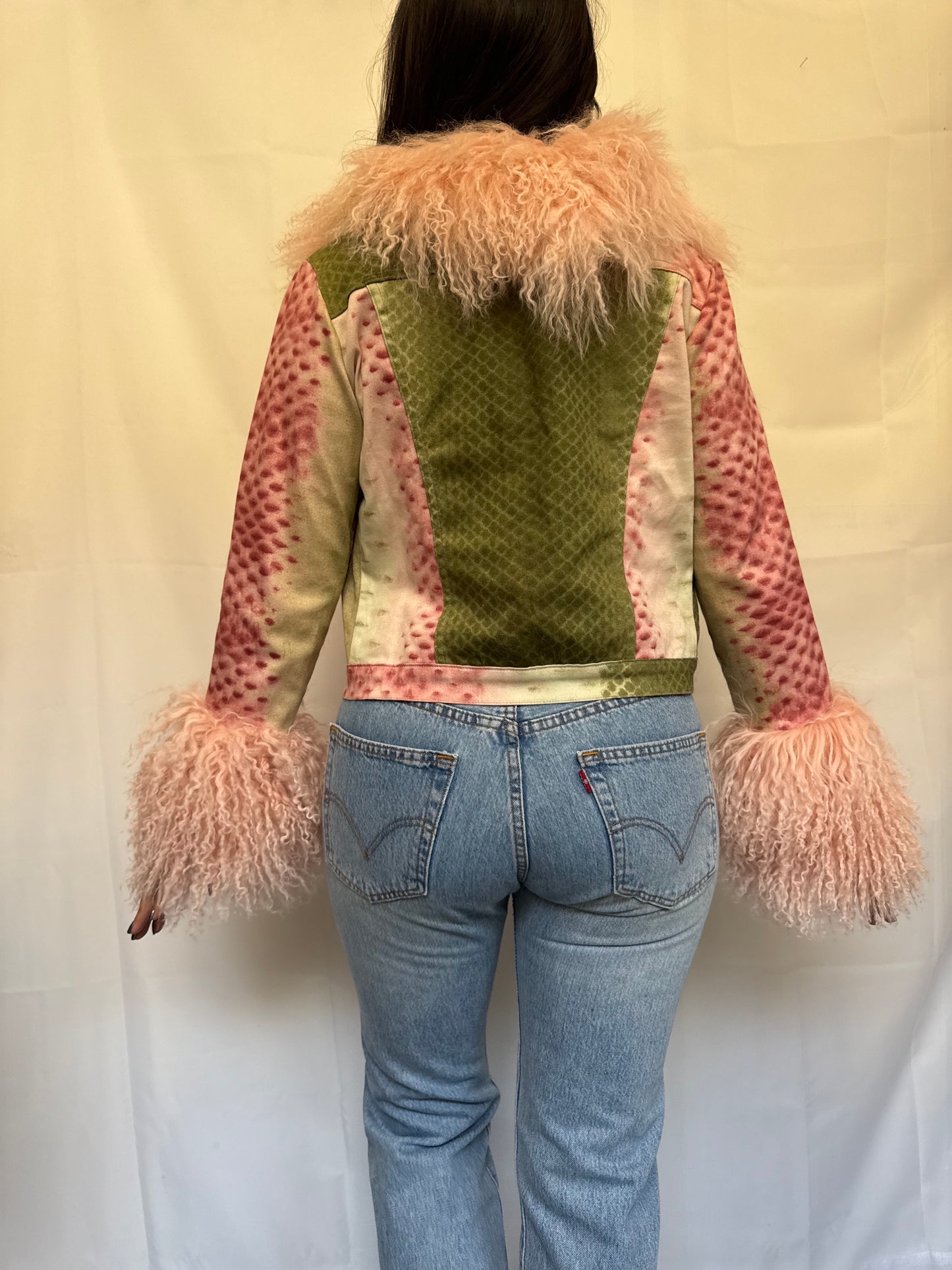 Pink and Green Animal Print Jacket