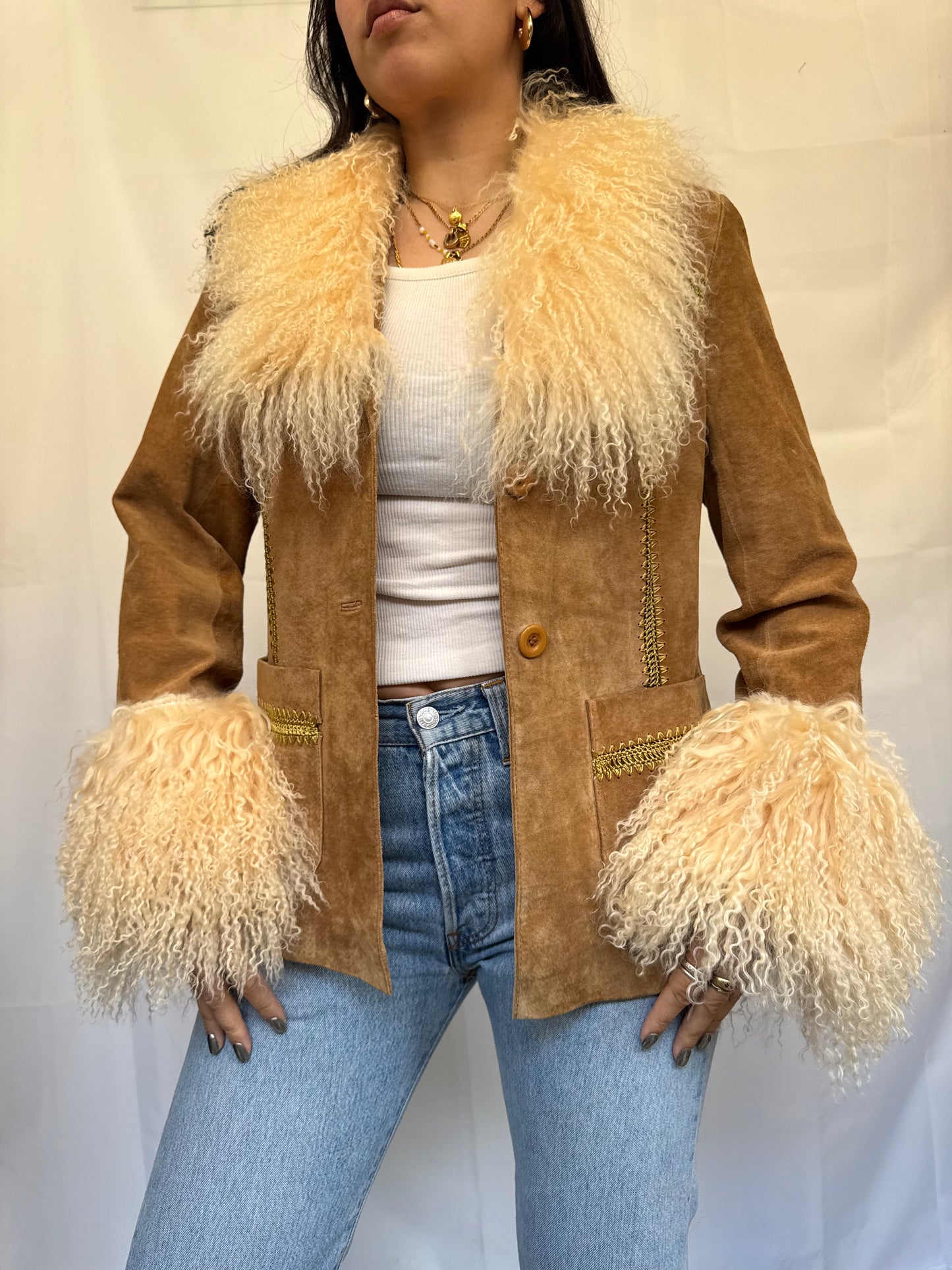 Toffee Brown Suede Jacket