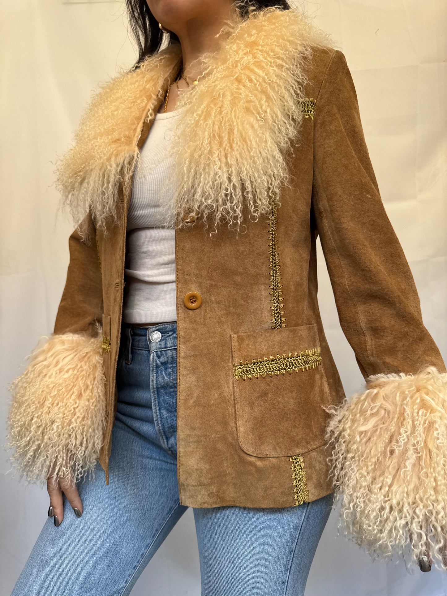 Toffee Brown Suede Jacket