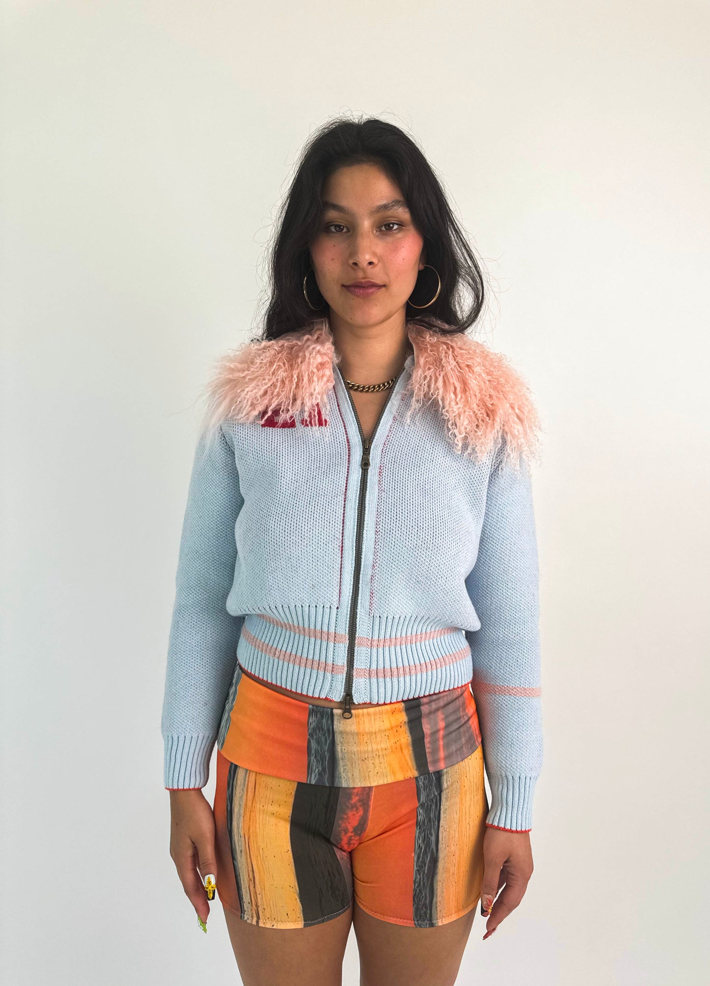 Glacier Blue Knit Track Top
