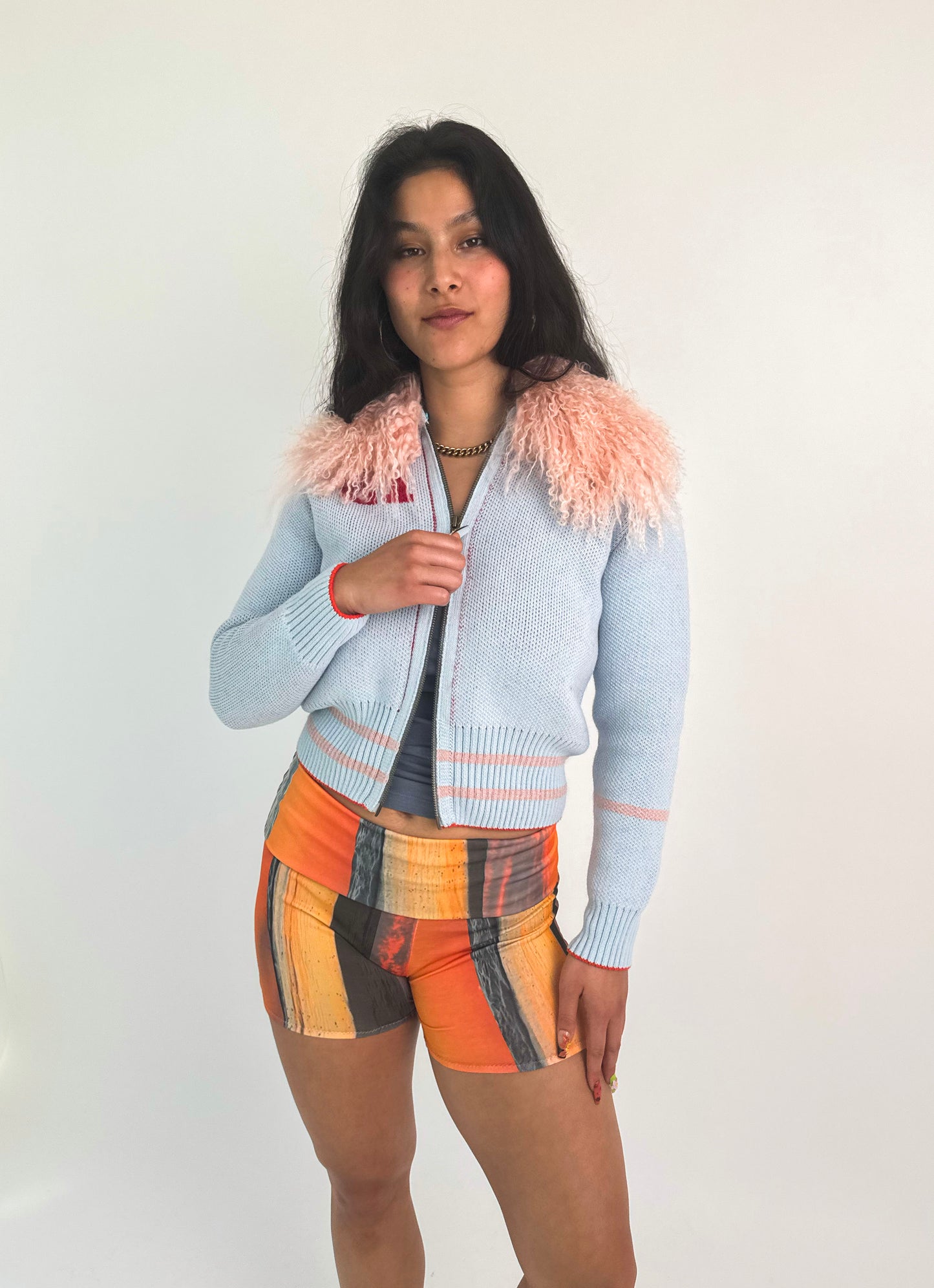 Glacier Blue Knit Track Top