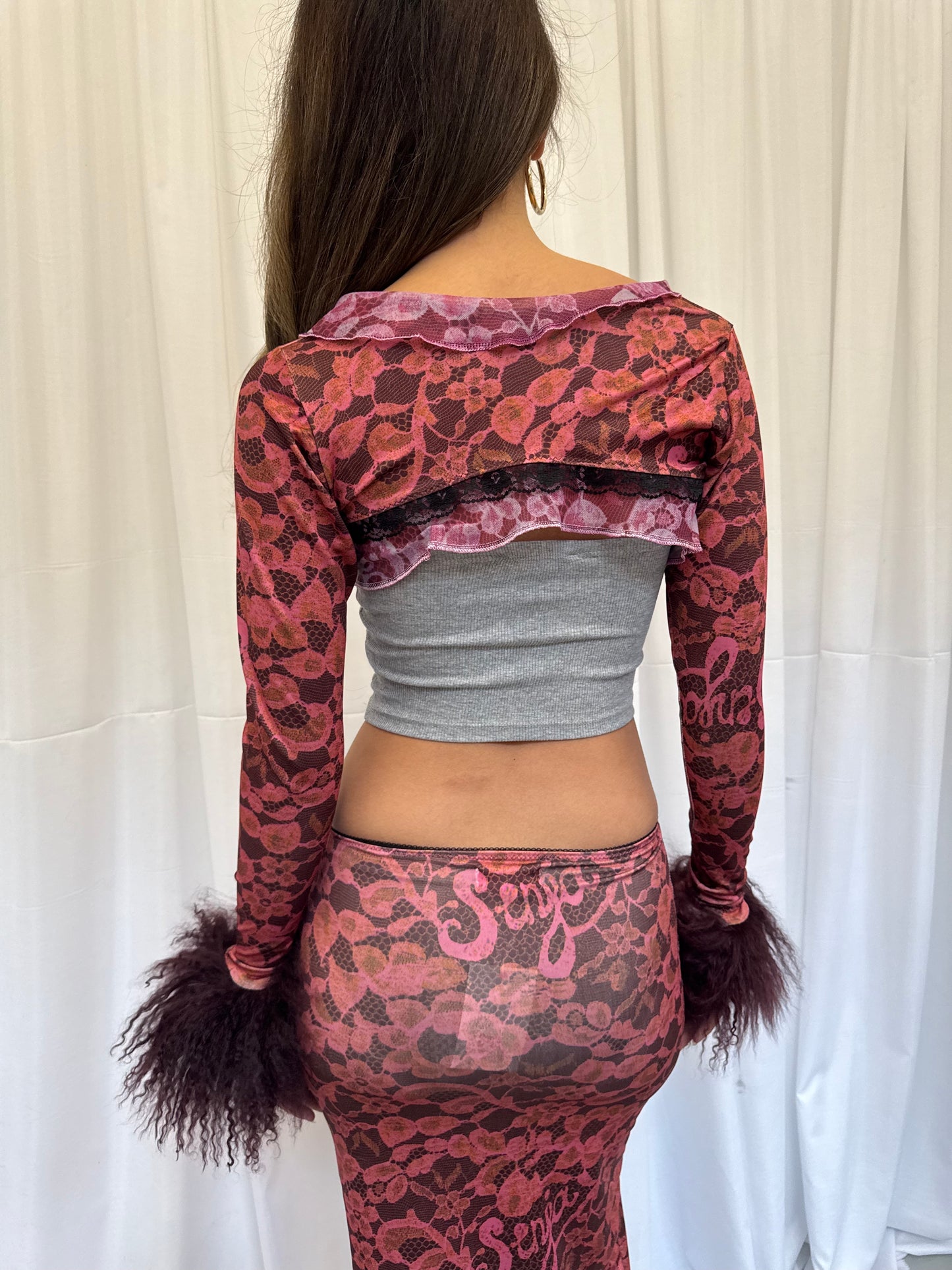 Lace Fluffy Tie Sleeves