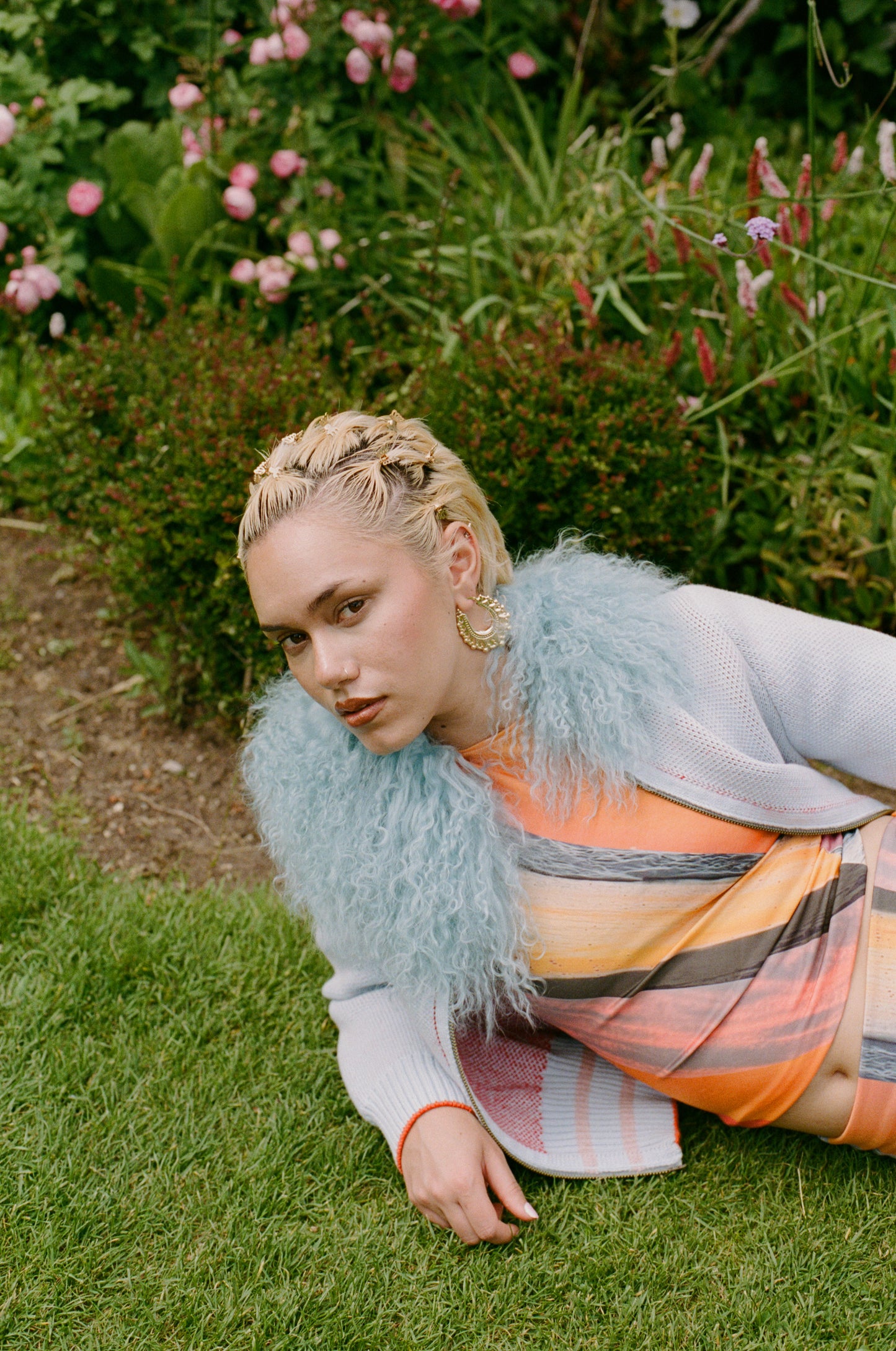 Glacier Blue Knit Track Top