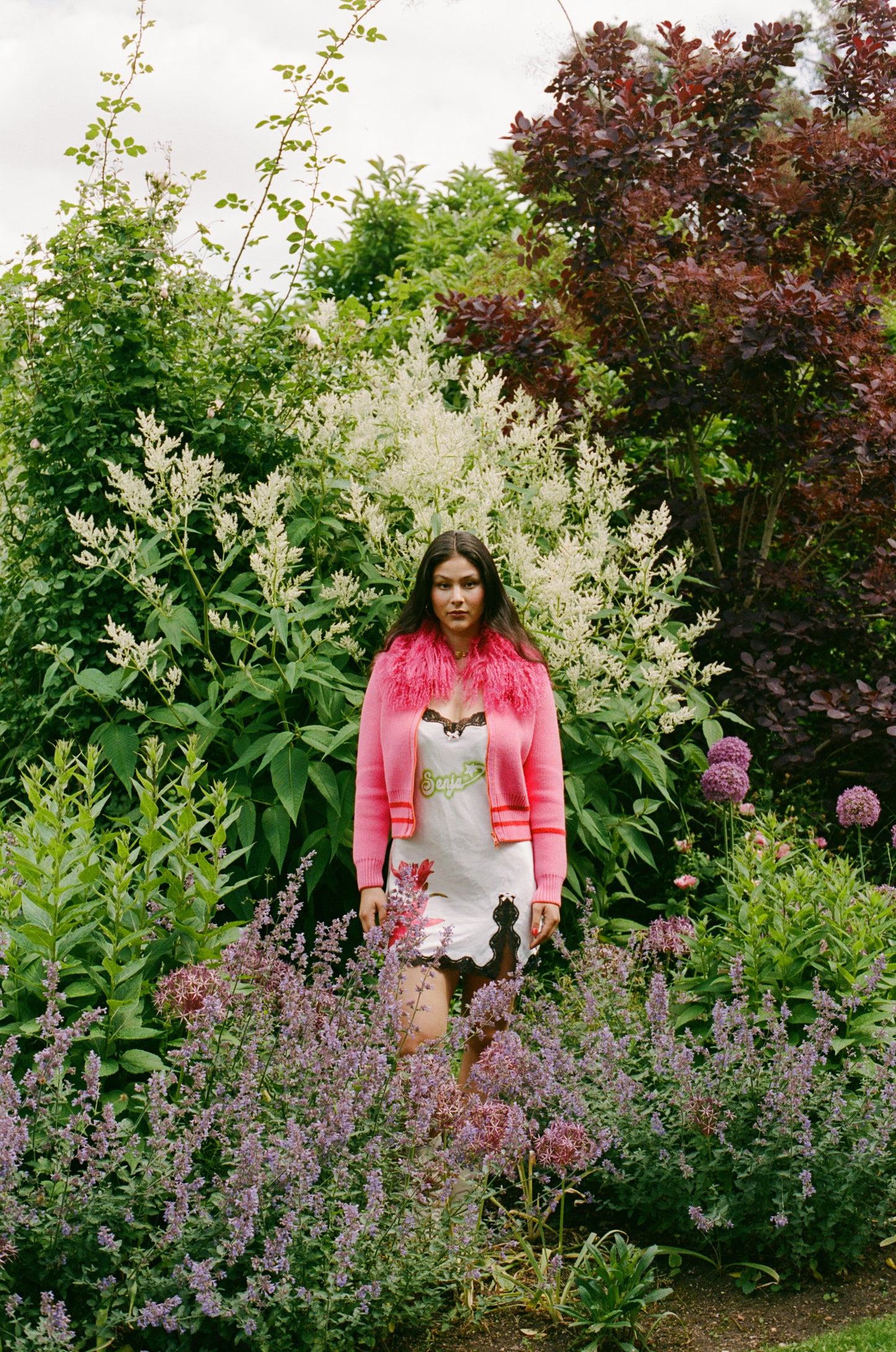 Hot Pink Knit Track Top