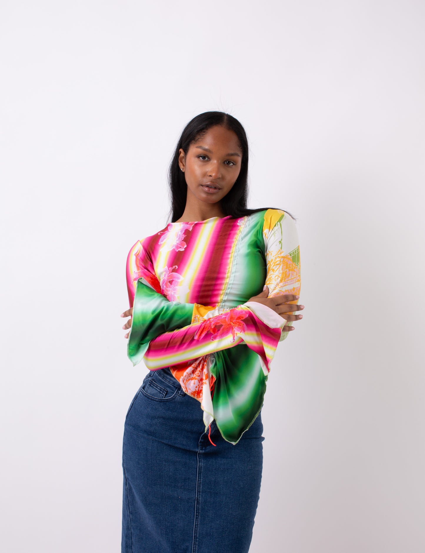 The Stripey Ruche Top