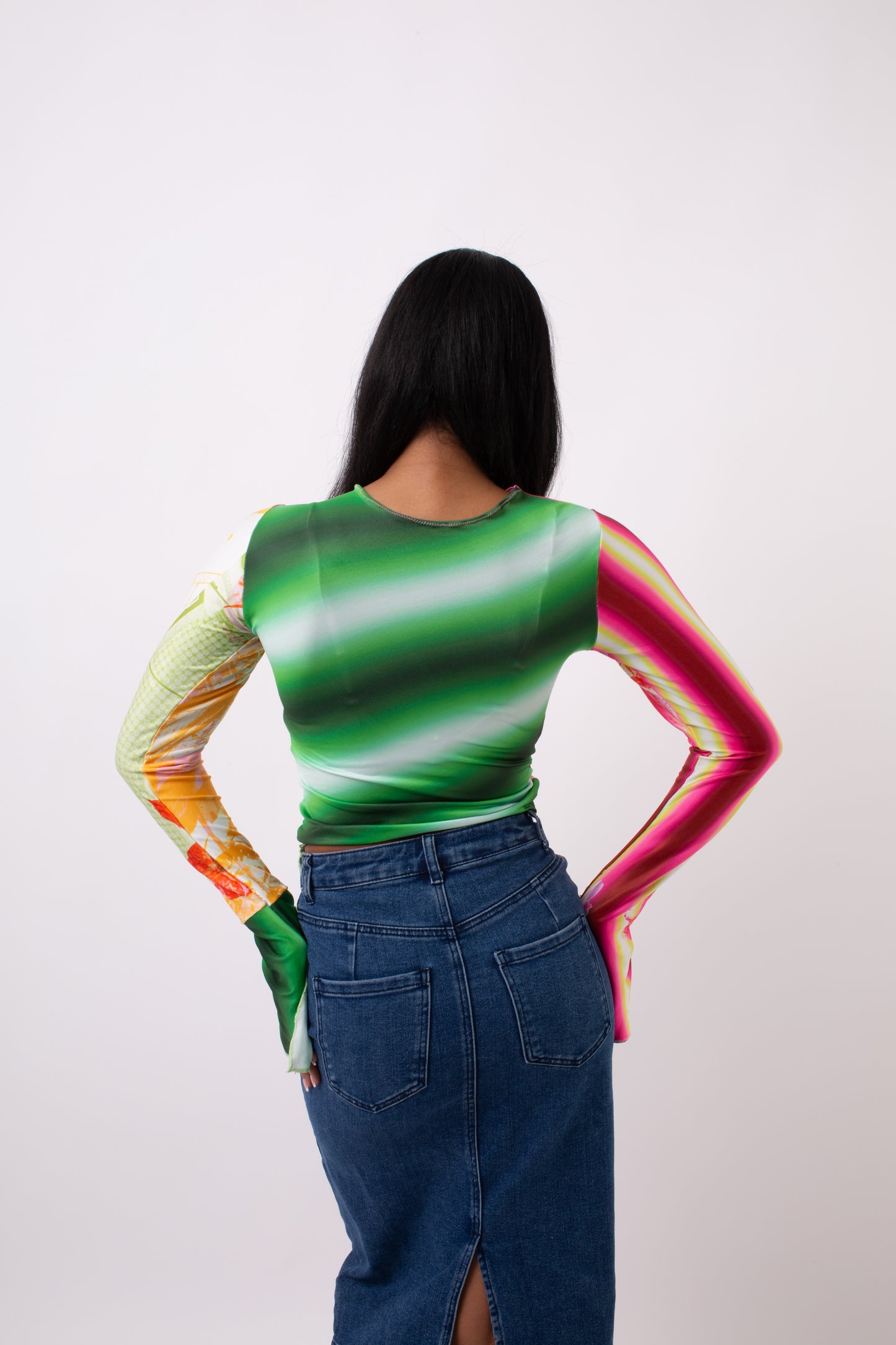 The Stripey Ruche Top