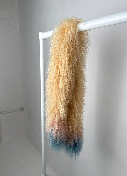 Three-colour Mongolian Wool Scarf