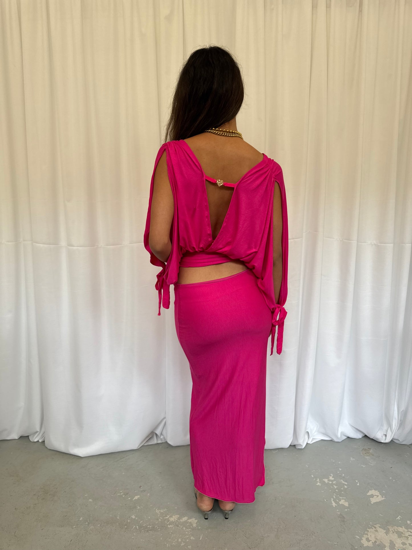 Hot Pink Maxi Skirt