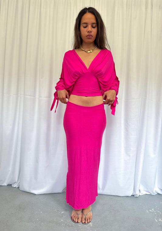 Hot Pink Maxi Skirt