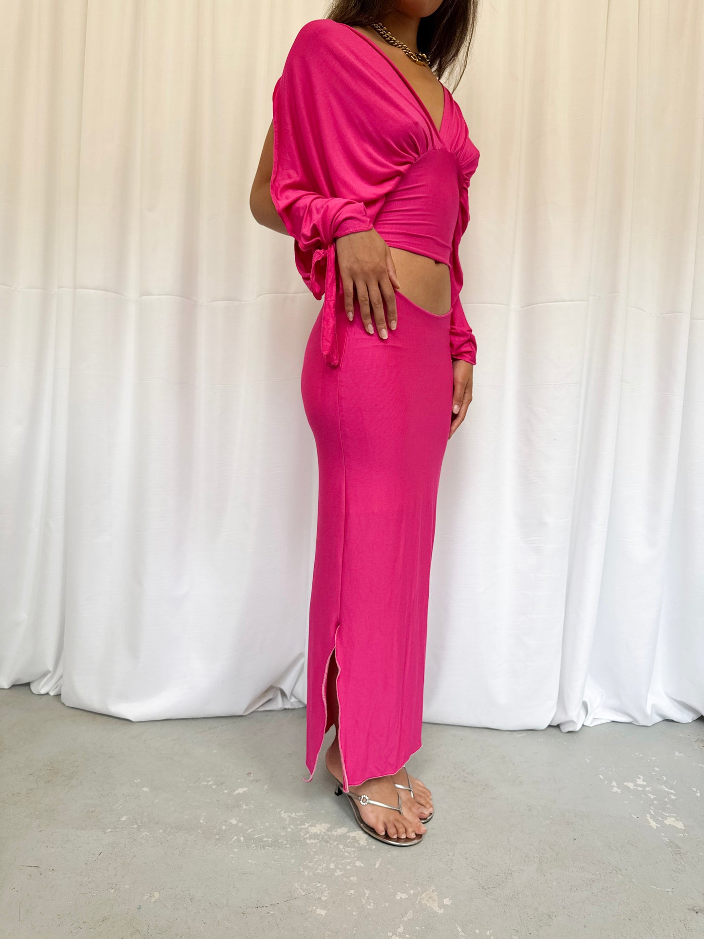Hot Pink Maxi Skirt