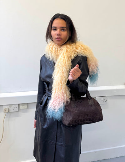 Three-colour Mongolian Wool Scarf