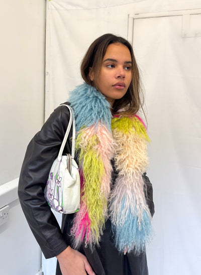 Multi Colour Mongolian Wool Scarf