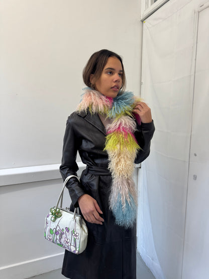 Multi Colour Mongolian Wool Scarf