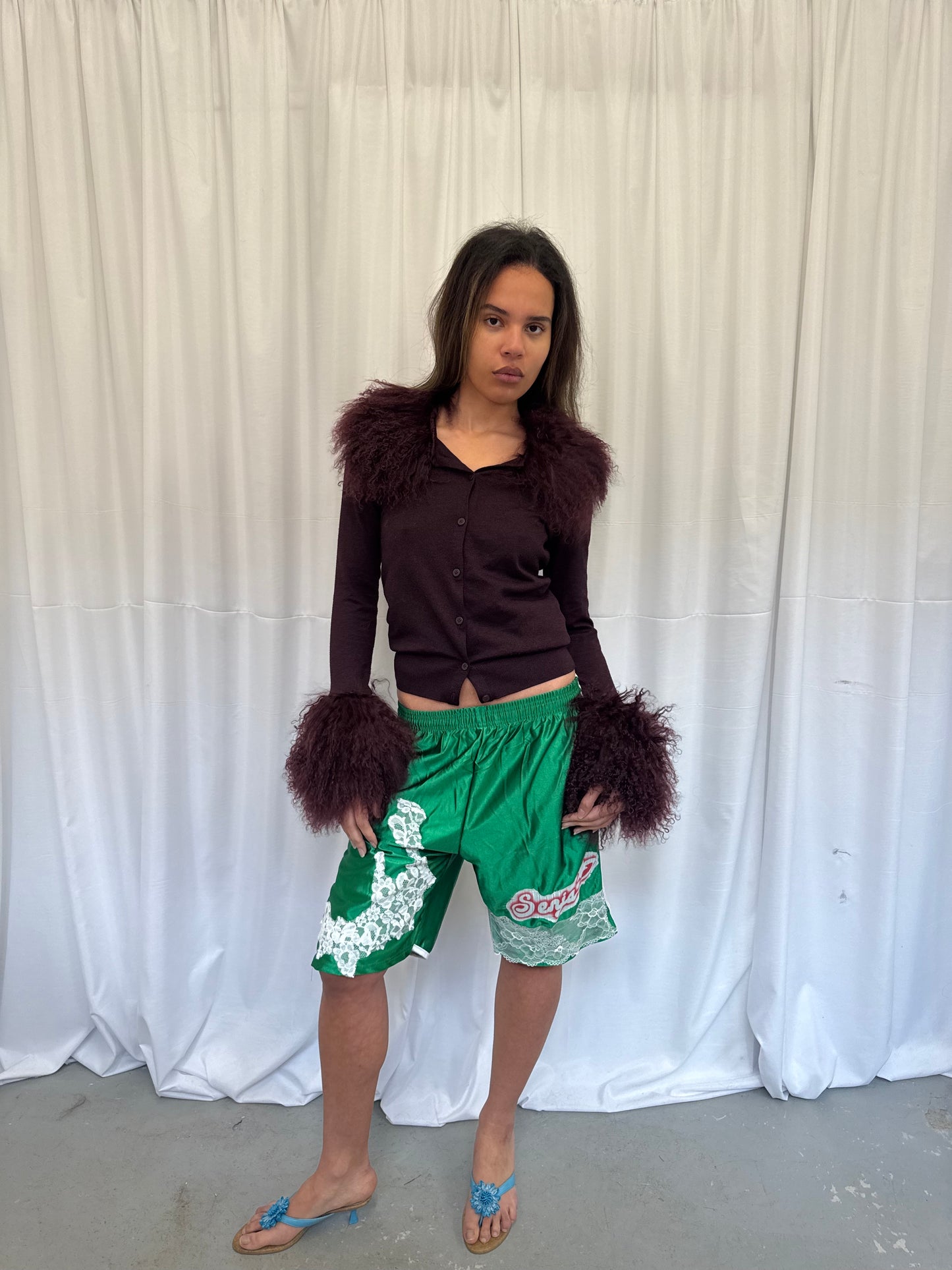 Dark Purple Fluffy Cardie