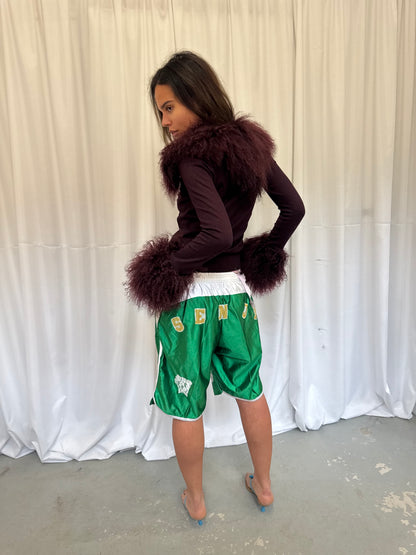 Dark Purple Fluffy Cardie