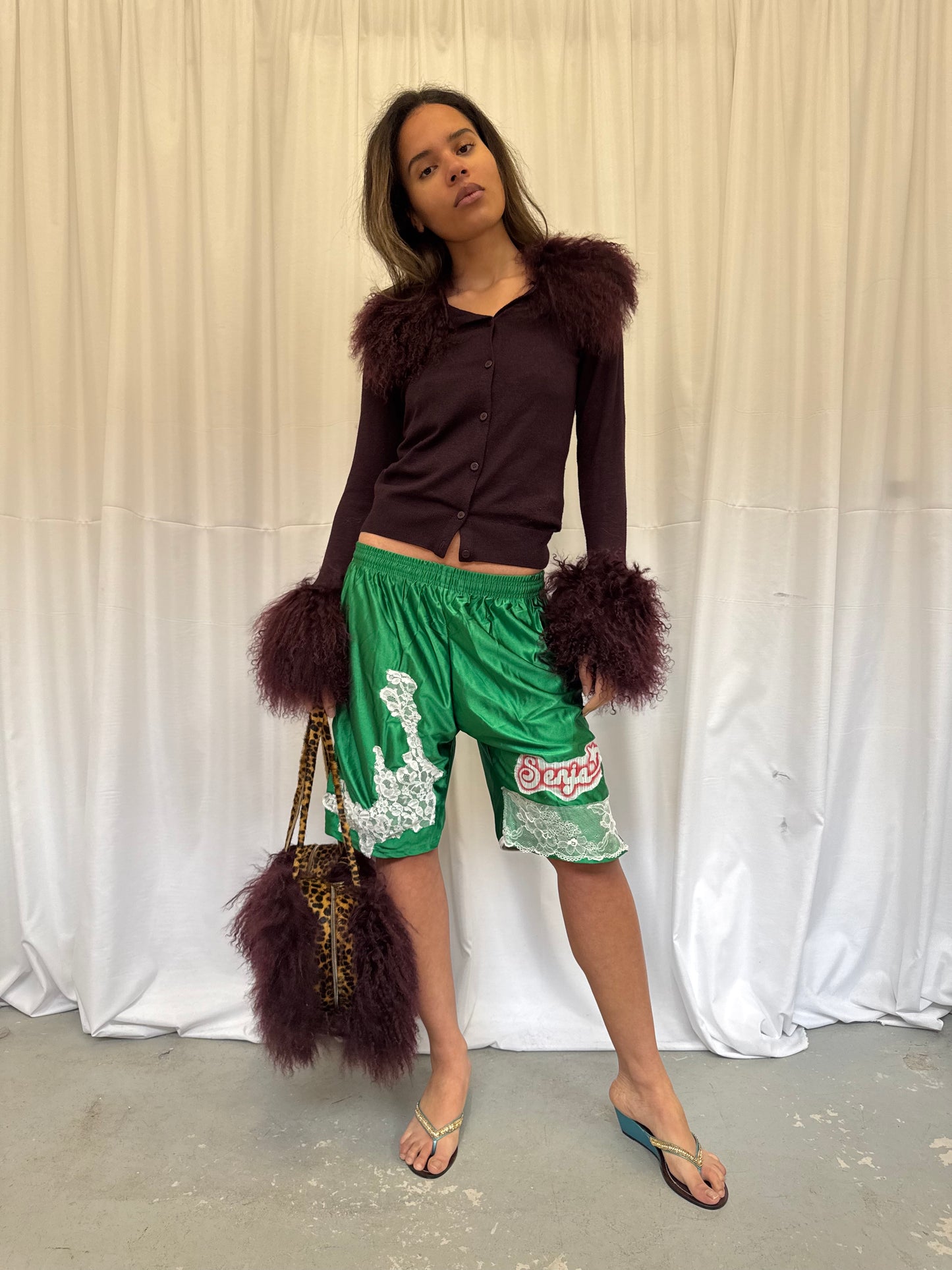 Dark Purple Fluffy Cardie