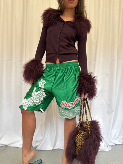 Dark Purple Fluffy Cardie