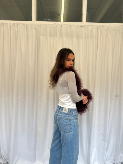 Grey and Dark Purple Bolero