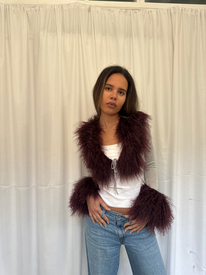 Grey and Dark Purple Bolero