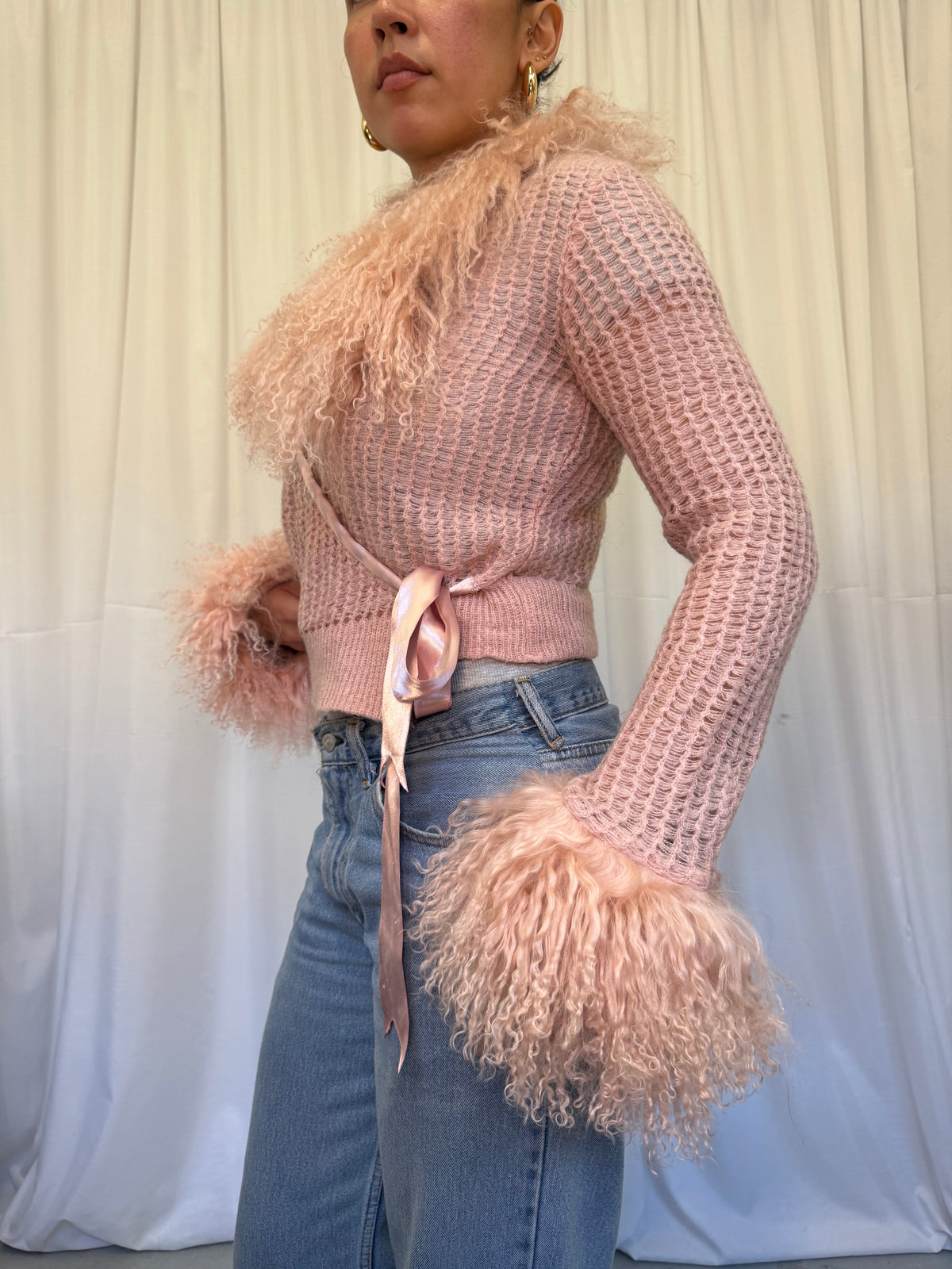 Baby Pink Wrap Cardie
