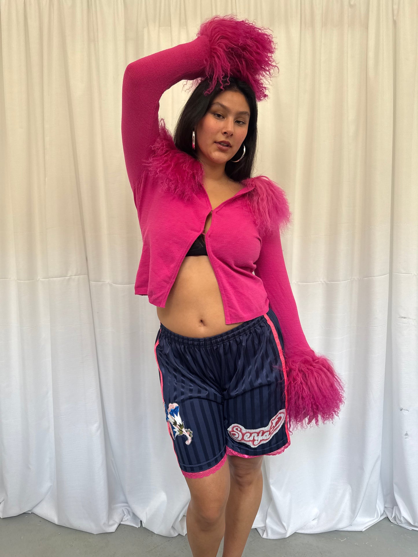 Hot Pink Fluffy Cardie