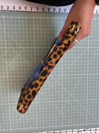 A5 leather journal cover with stars + pocket - 1/1 pieces