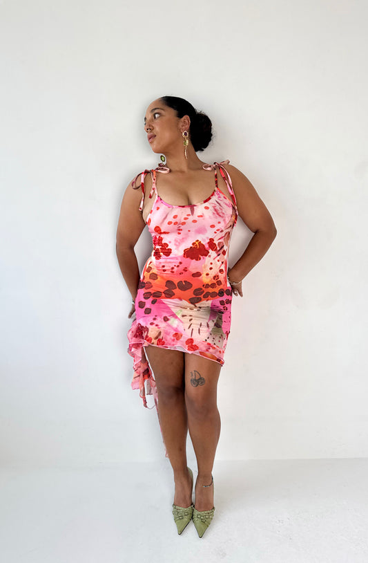 Blossom Ruffle Mini Dress (XS-XL)