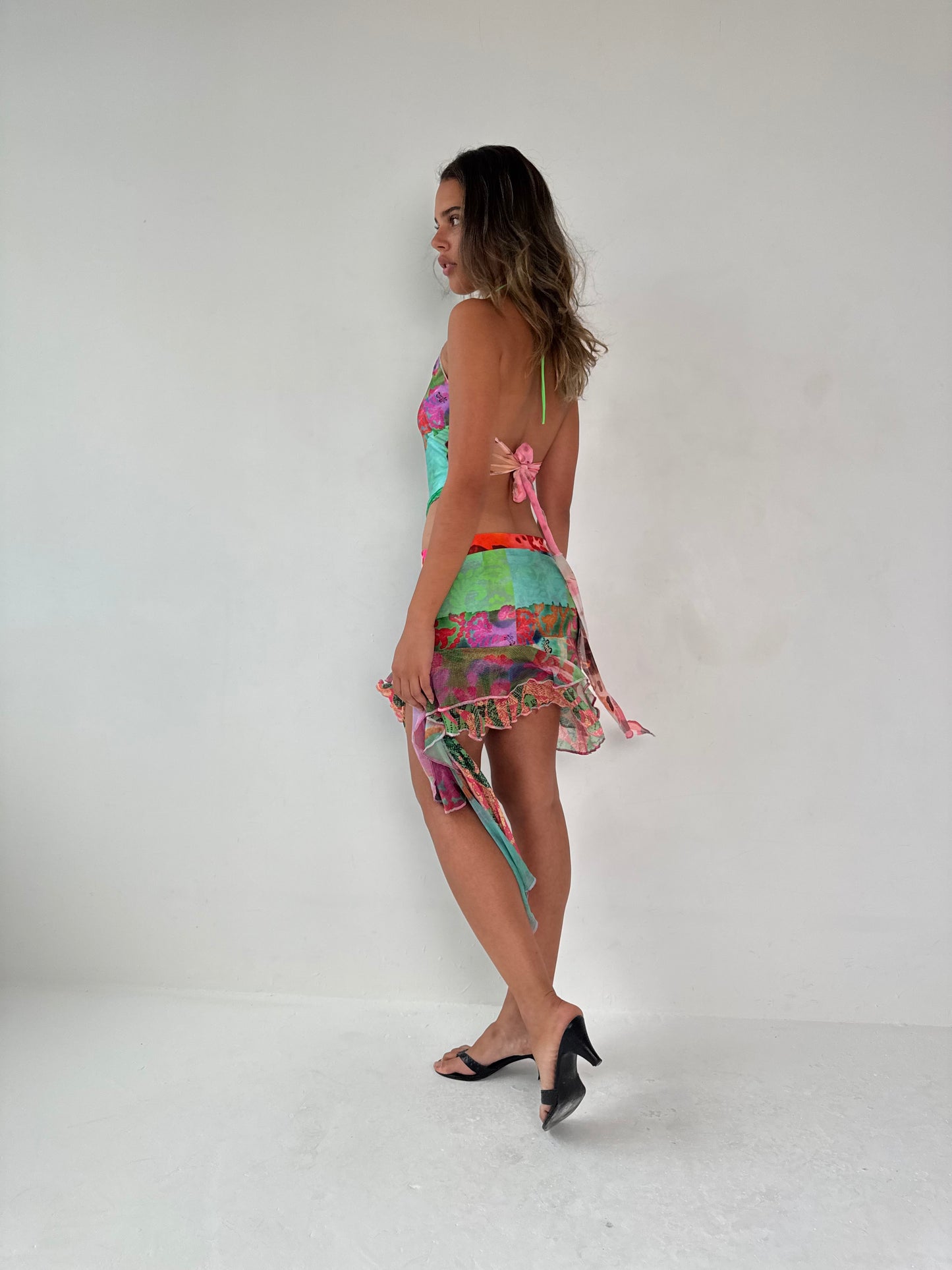 Patchwork Ruffle Skirt - Small