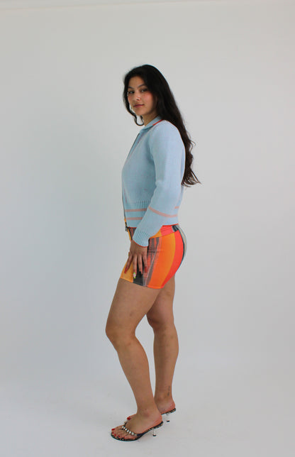 Glacier Blue Knit Track Top
