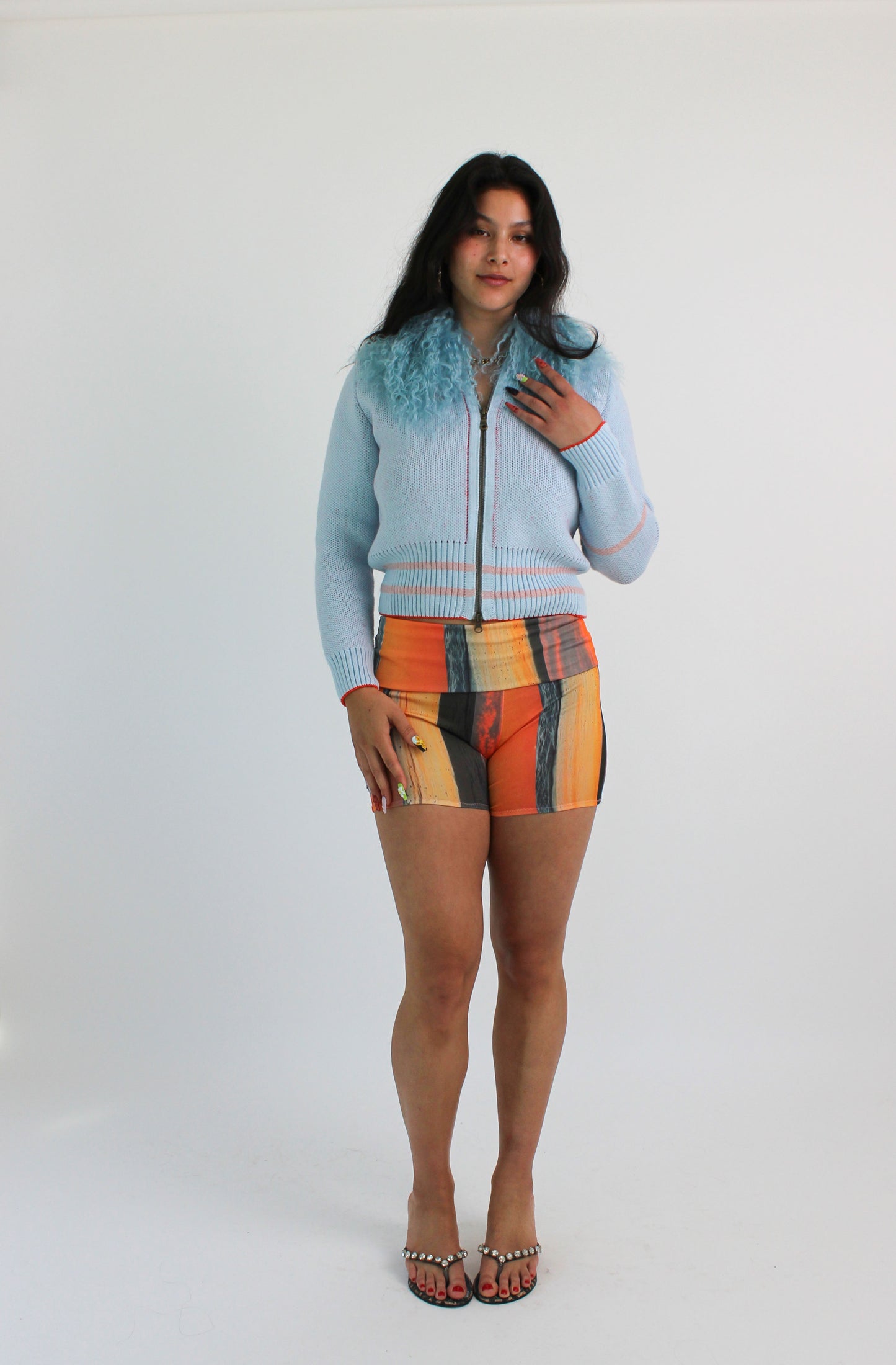 Glacier Blue Knit Track Top