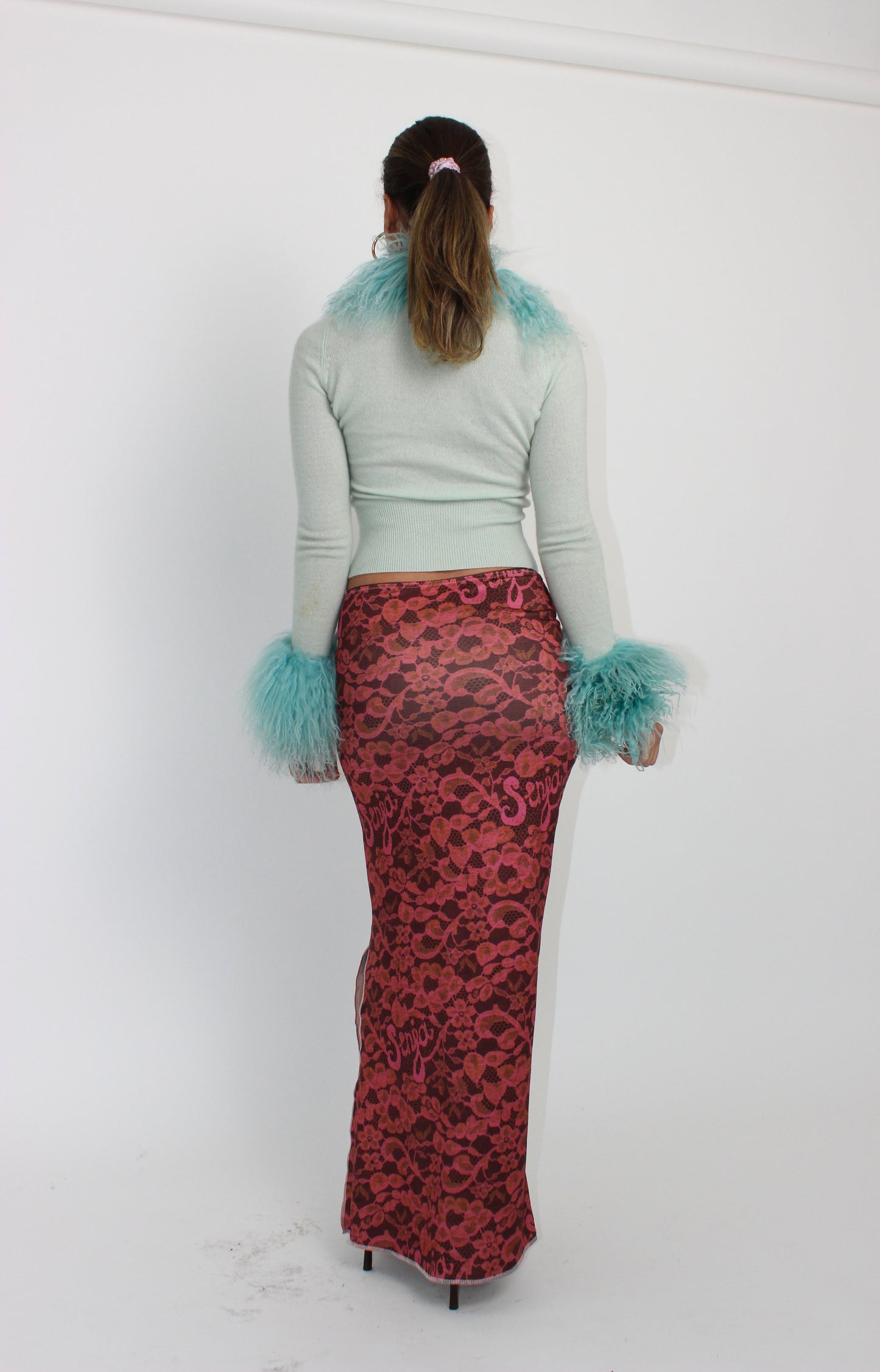 The Burgundy Lace Maxi Skirt