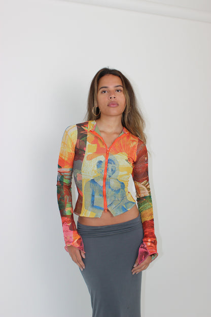 The Soleil Mesh Zip-up