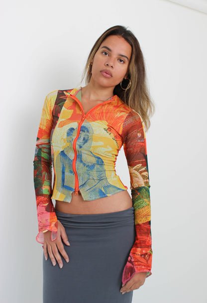 The Soleil Mesh Zip-up