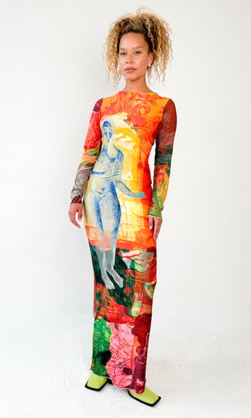 sir soleil long sleeve dress The Long-Sleeve Soleil Jersey Dress Senja by Maddie