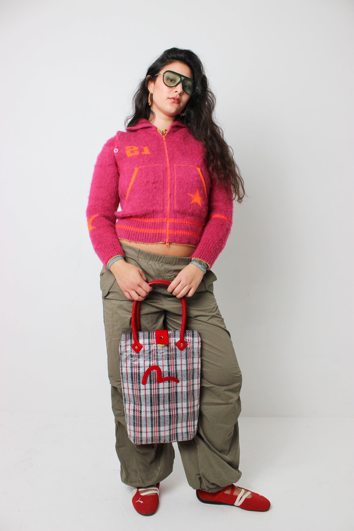 The Hot Pink Knit Track Jacket - Detachable Sleeves