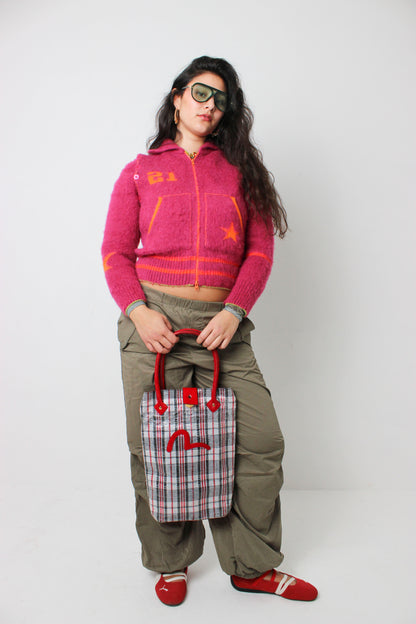 The Hot Pink Knit Track Jacket - Detachable Sleeves